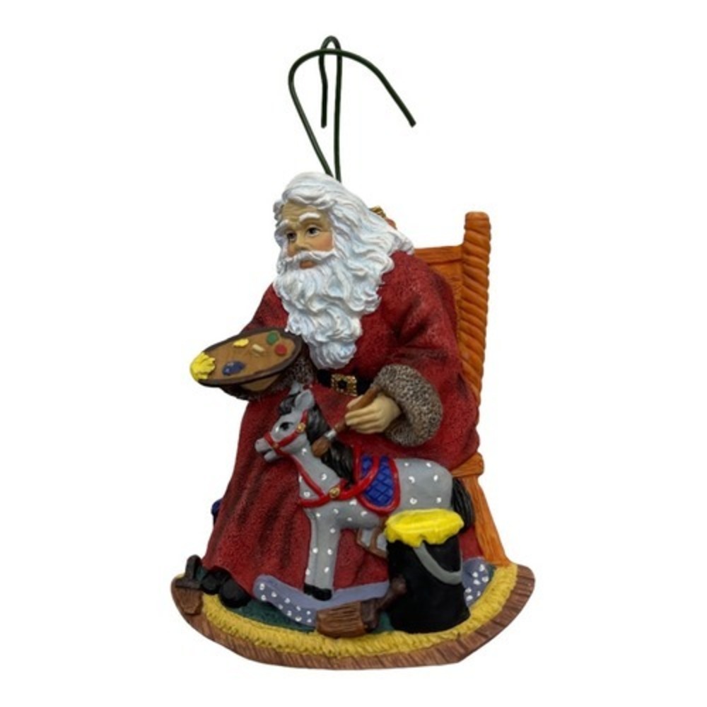 Pipka Santa's Spotted Grey Ornament Stories of Christmas Red White OS Excellent